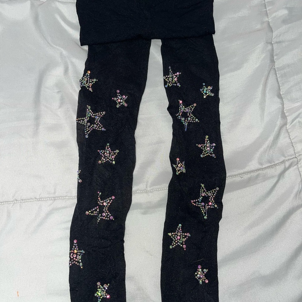 Black Star Embellished Leggings